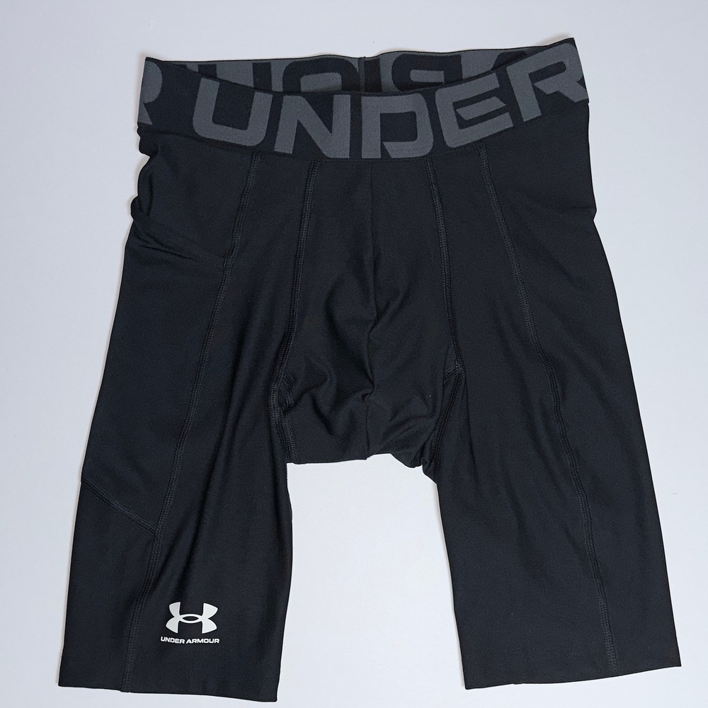 Under Armour Men's Heatgear‎ Compression Long Shorts 1361602 Black Size S